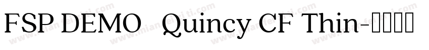 FSP DEMO   Quincy CF Thin字体转换